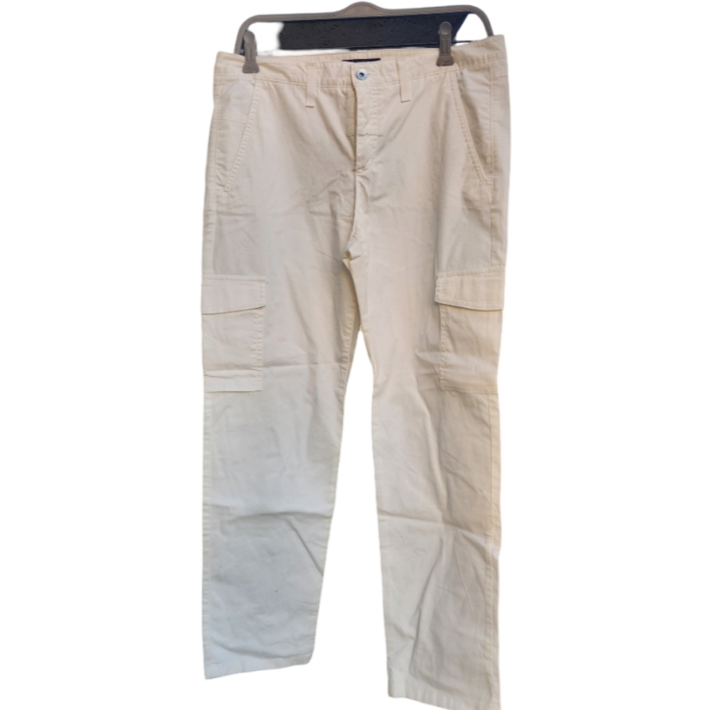 Theory white cargo pants straight leg 8